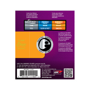 Elixir 11102 Nanoweb 80/20 Bronze Acoustic Guitar Strings, Medium, 13-56