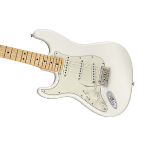 Fender Player Stratocaster Left-Handed Electric Guitar, Maple FB, Polar White