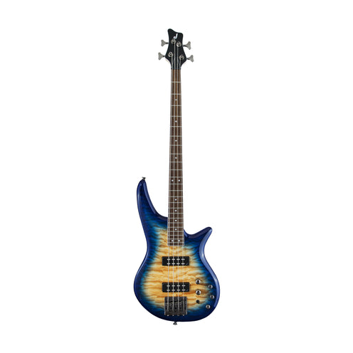 Jackson JS Series Spectra Bass JS3Q QMT Electric Bass Guitar, Amber Blue Burst (B-Stock)