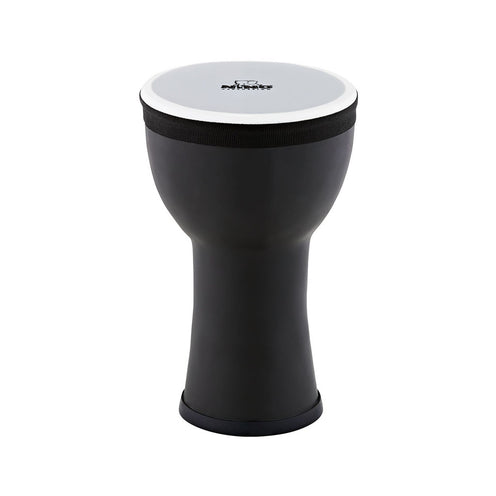 NINO Percussion NINO-EMDJ-FB 6inch Elements Mini Djembe, Plastic Head, Flat Black