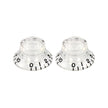 Allparts PK-0140-031 Clear Bell Knobs, Set of 2