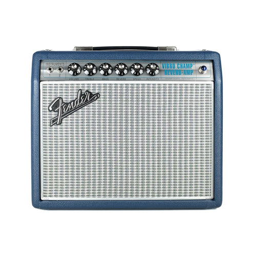 Fender Limited Edition 68 Custom Vibro Champ Reverb Guitar Combo Amplifier, Navy, 230V UK