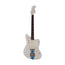 Fender Japan Traditional II 60s Jazzmaster Electric Guitar, RW FB, Olympic White / Blue Stripes