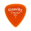 Gravity Classic Mini 3.0mm Guitar Pick, Polished Orange