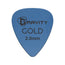 Gravity Colored Gold Traditional Teardrop Guitar Pick, 2.0mm Blue