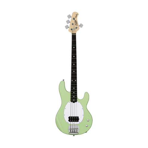 Sterling By Music Man StingRay RAY2 Electric Bass Guitar, Amaranth FB, Misty Green