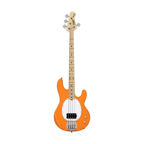 Sterling By Music Man StingRay RAY2 Electric Bass Guitar, Maple FB, Sunrise Orange